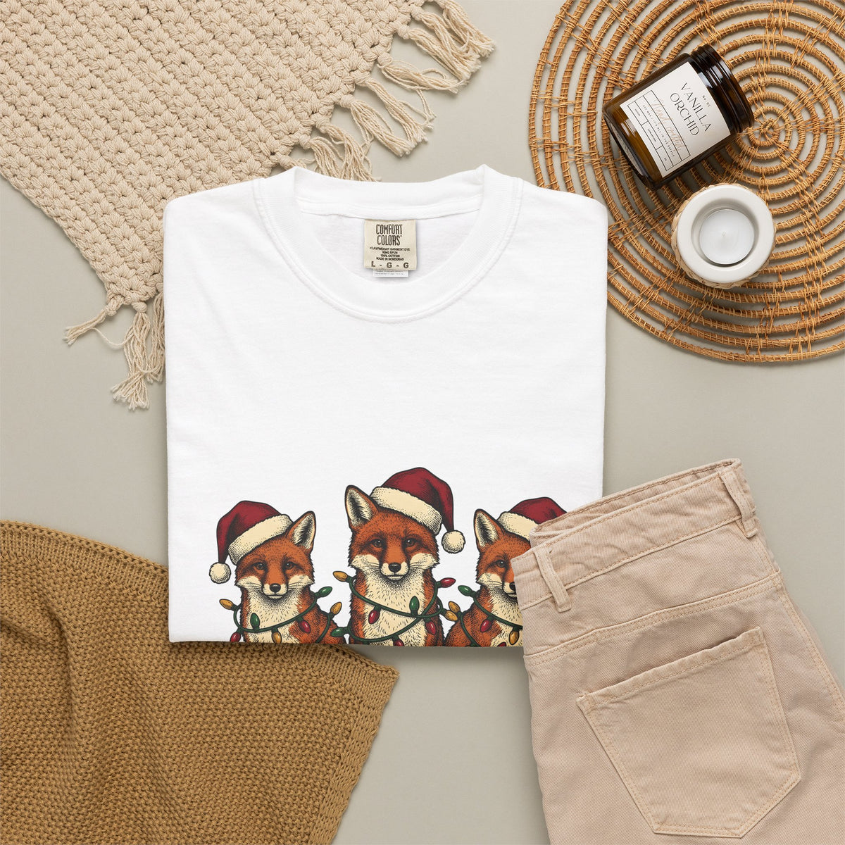 Fox Pack T-Shirt Christmas Critters Gift Women Cartoon T-Shirt Foxes T-Shirt