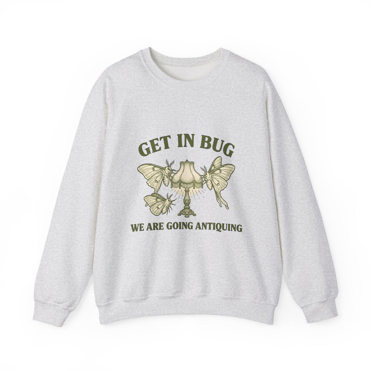 Moth Lantern Sweatshirt Vintage Critter Gift Women Retro Sweatshirt Lantern Sweatshirt Antique Fan Vintage Sweatshirt Creature Graphic Line Art Old-Fashioned