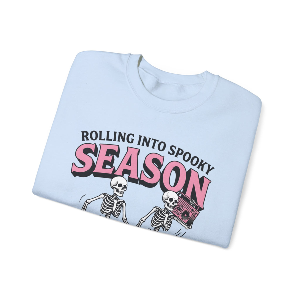 Skull Roller Skate Sweatshirt Halloween Celebration Gift Women Vintage Sweatshirt Roller Skating Sweatshirt Spooky Fan Retro Sweatshirt