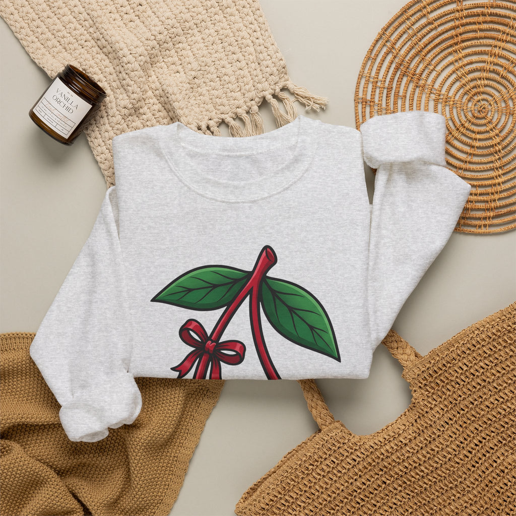 American Cherries 4Th Of July Beach Gift Comic Cherry Independence Day Fan Cartoon Coastal Sweatshirt