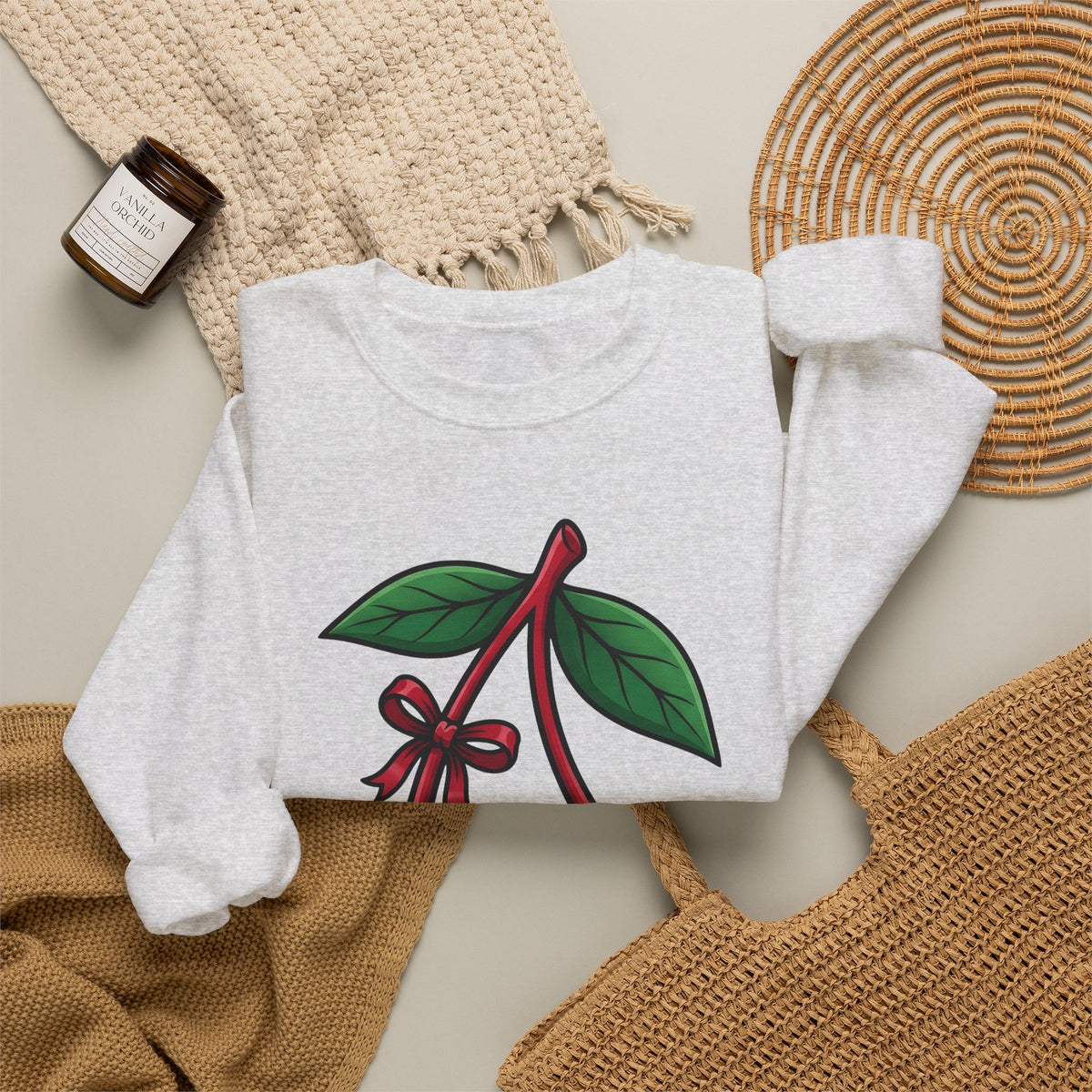 American Cherries 4Th Of July Beach Gift Comic Cherry Independence Day Fan Cartoon Coastal Sweatshirt