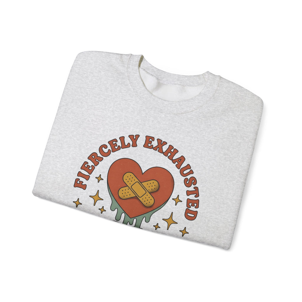 Love Patch Sweatshirt Mom Wellness Gift Women Vintage Sweatshirt Heart Patch Sweatshirt Motherhood Enthusiast Retro Sweatshirt Self Care Graphic Hand Drawn