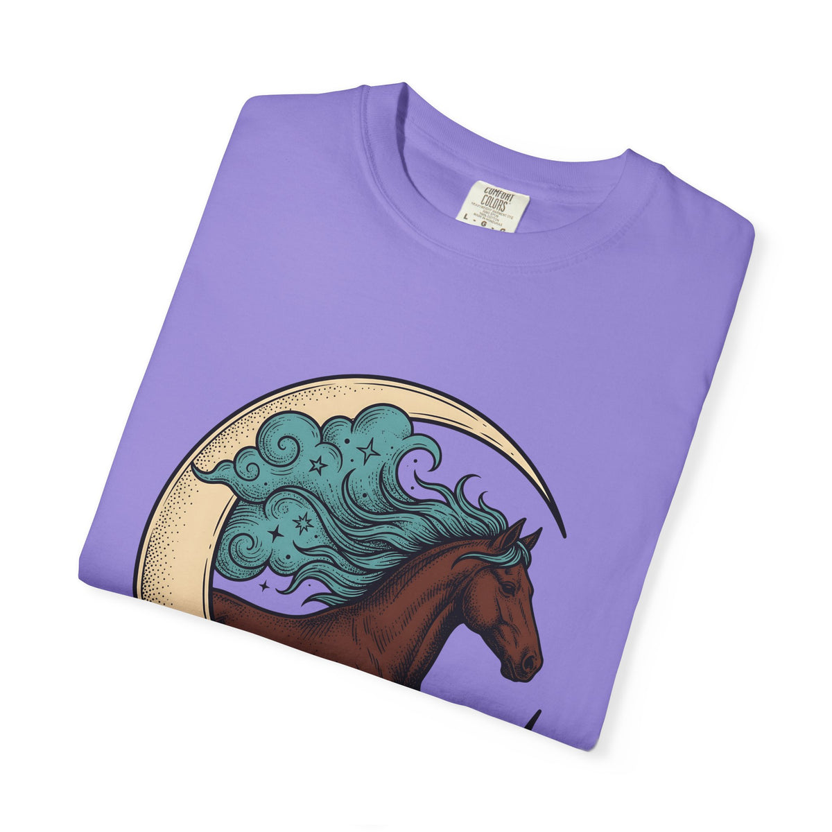 Horse Moon T-Shirt Cowgirl Western Gift Women Boho T-Shirt Equine T-Shirt Rodeo Fan Cowboy Graphic Western Design T-Shirt Boho T-Shirt Vintage Stars