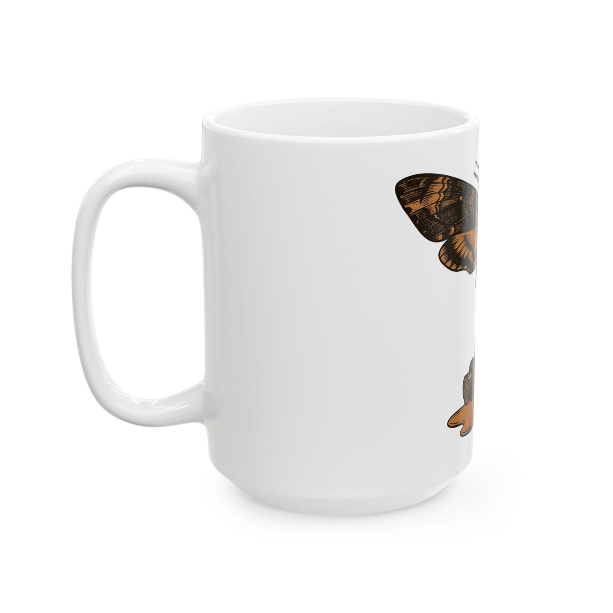 Skeleton Moth Mug Halloween Mysticism Gift Women Retro Mug Moth Mug Horror Fan Gothic Mug Occult Graphic Dark Magic Jar Mug