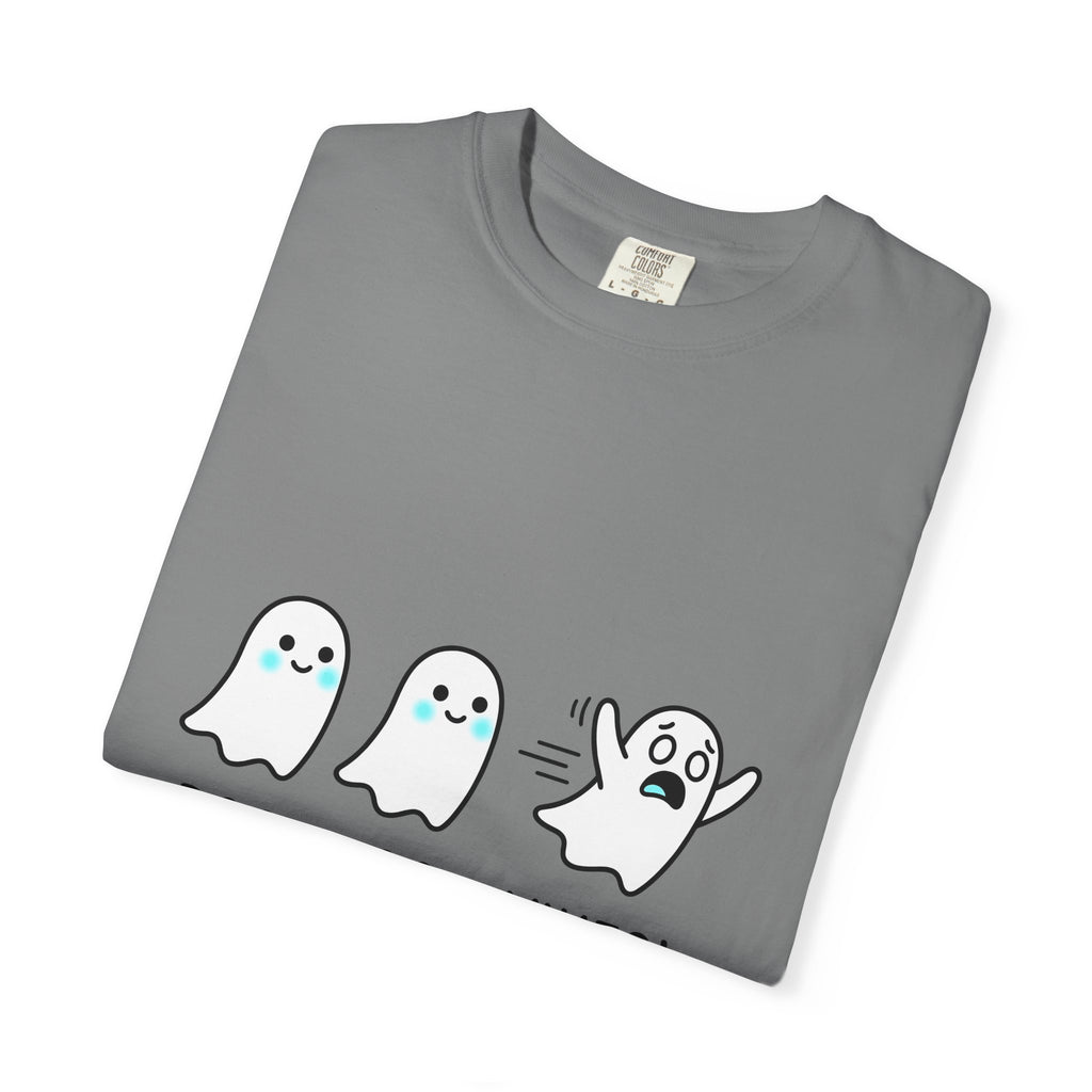 Sweet Ghost Pack T-Shirt Funny Halloween Party Gift Women Chibi T-Shirt Ghostly Spirits T-Shirt Humor Fan Cartoon T-Shirt Spooky Graphic Halloween