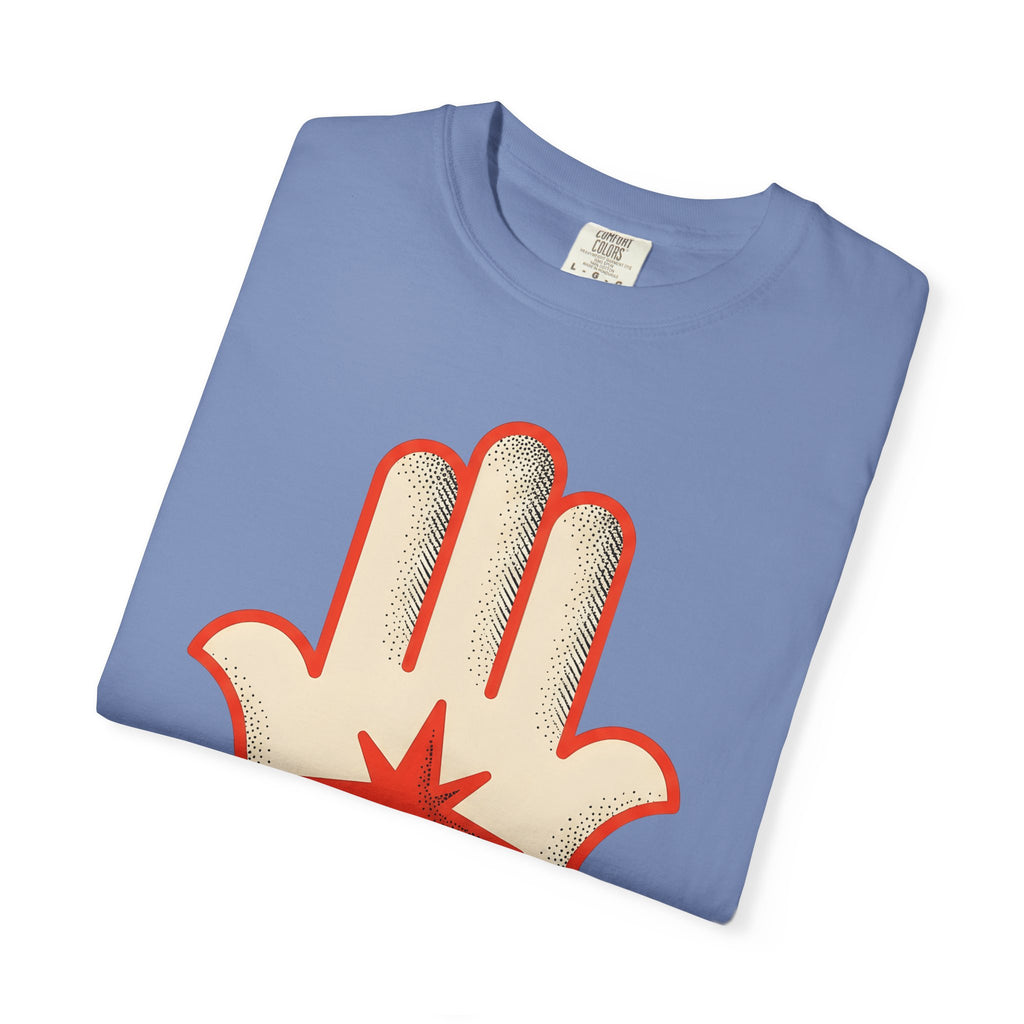 Hamsa Hand T-Shirt Boho Chic Spiritual Gift Women Minimalist T-Shirt Hand Of Fatima T-Shirt Bohemian Enthusiast Simple T-Shirt Mystical Graphic