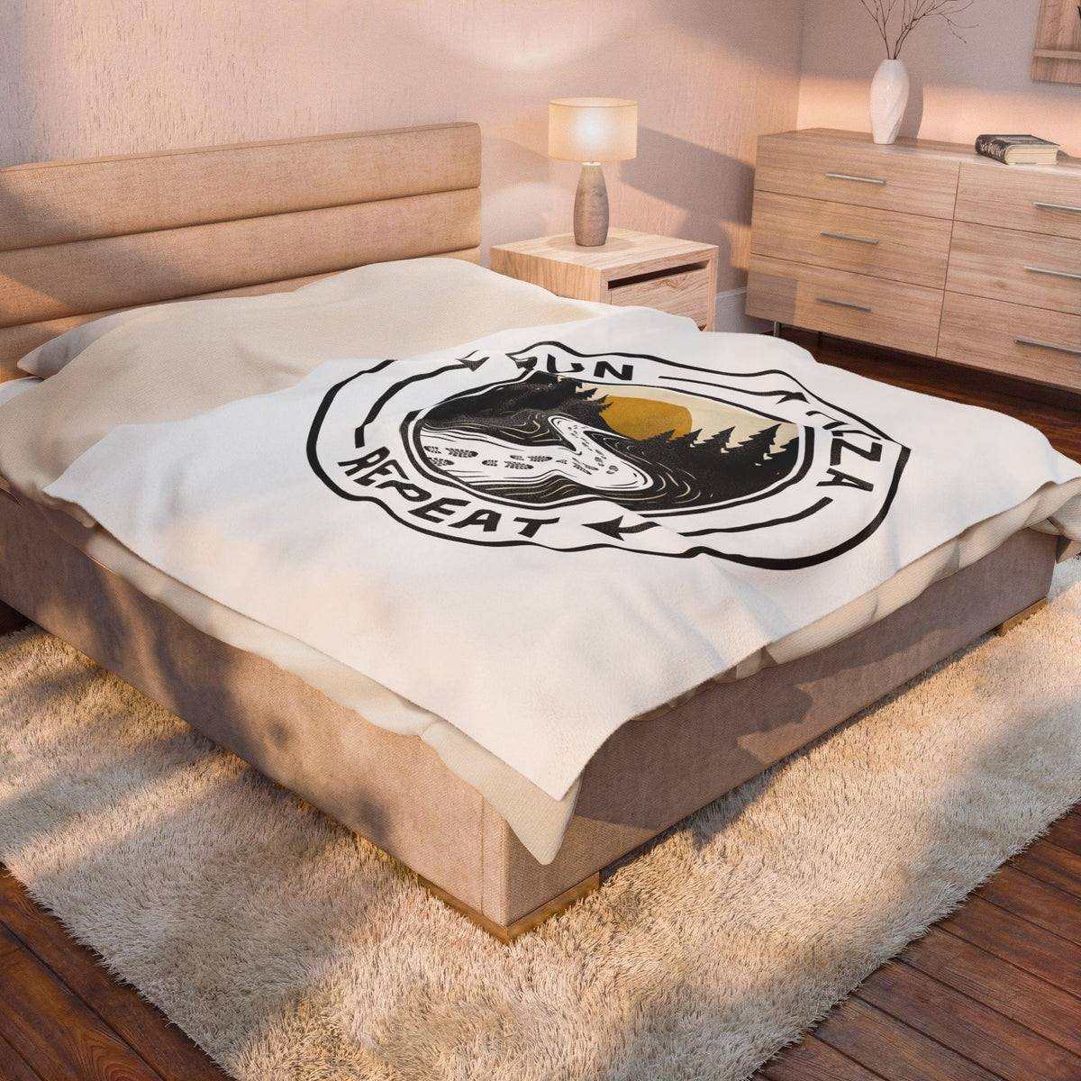 Hiking Trail Sports Jogging Gift Sketch Trail Athlete Enthusiast Drawing Runner Cartoon Blanket