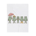 Frog Group Blanket Funny Animal Gift Women Cartoon Blanket Toad Blanket Humor Fan Comic Blanket Wildlife Graphic Vintage Umbrella Blanket