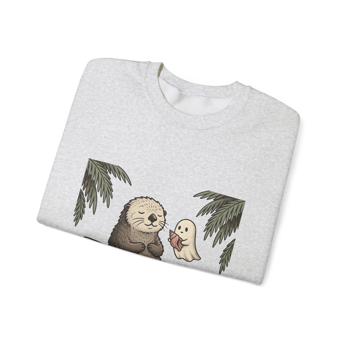 Otter Wave Sweatshirt Sports Seaside Gift Women Playful Sweatshirt Otter Sweatshirt Athlete Fan Cartoon Sweatshirt Coastal Graphic Old School Apparition Sweatshirt