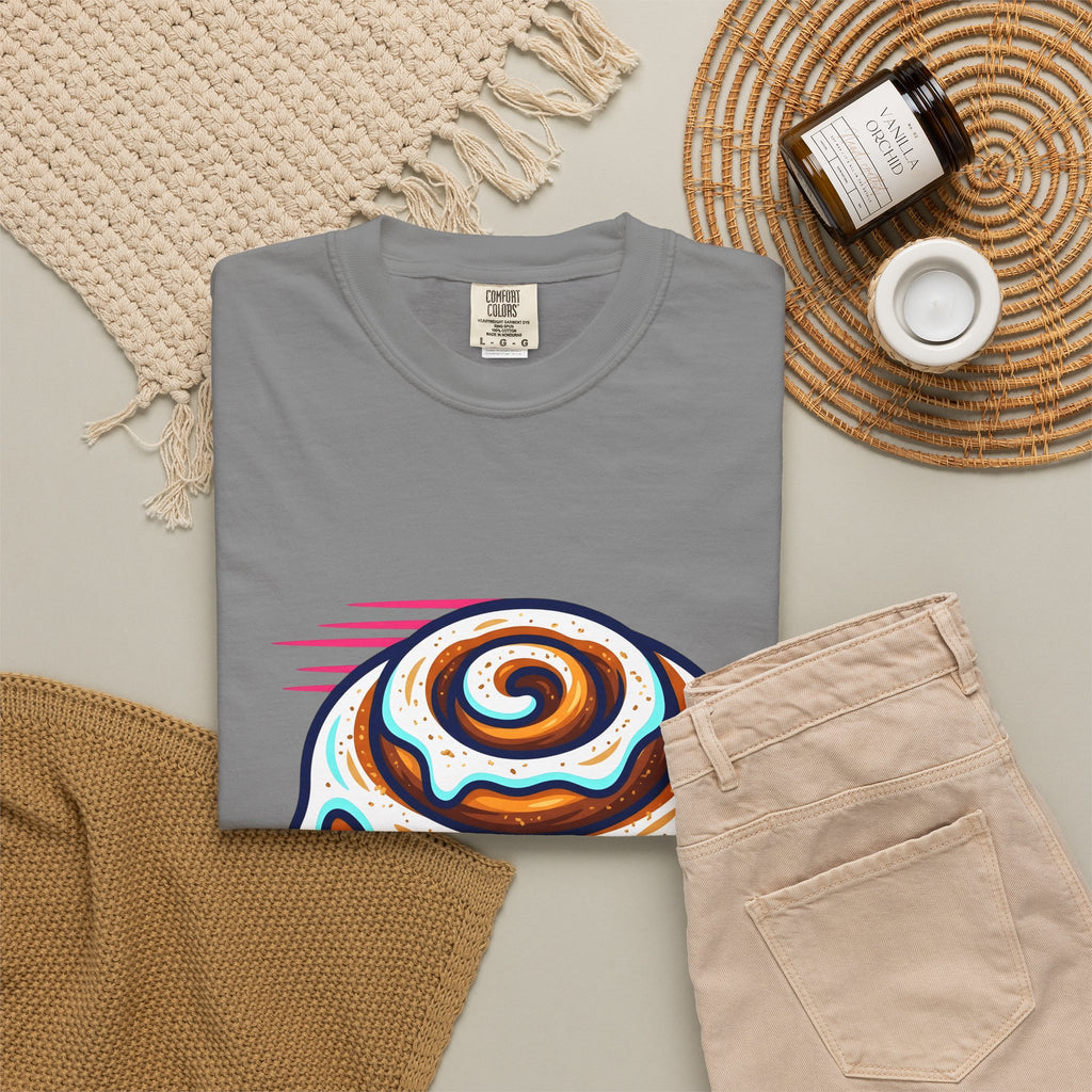 Cinnamon Pastry T-Shirt Desserts Bakery Gift Women Line Art T-Shirt Danish T-Shirt Dessert Fan Illustration T-Shirt Bakery Design Classic Topping