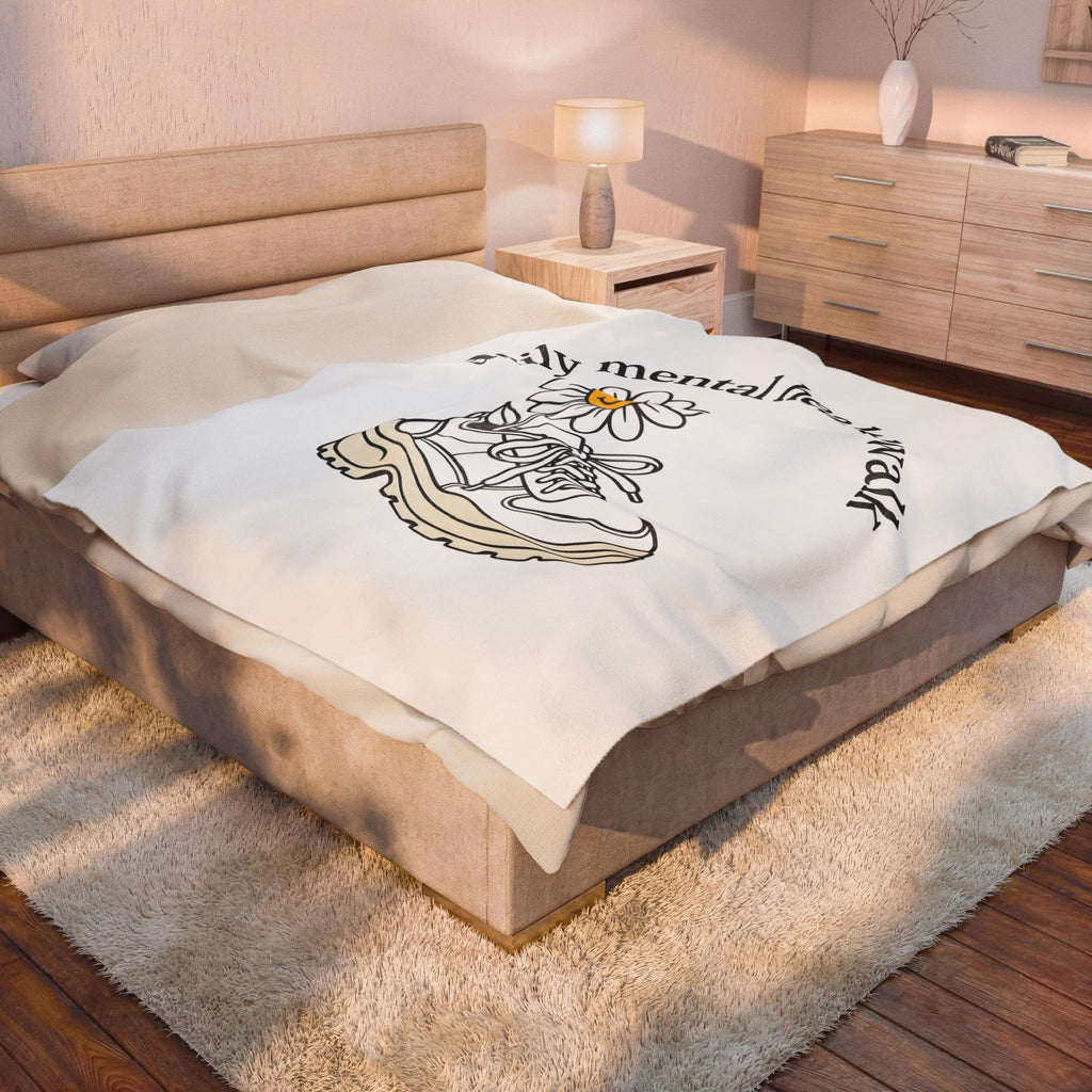 Shoe Flower Blanket Sports Fitness Gift Women Simple Blanket Shoe Flower Blanket Athlete Enthusiast Minimalist Blanket Workout Graphic Sketch Happy