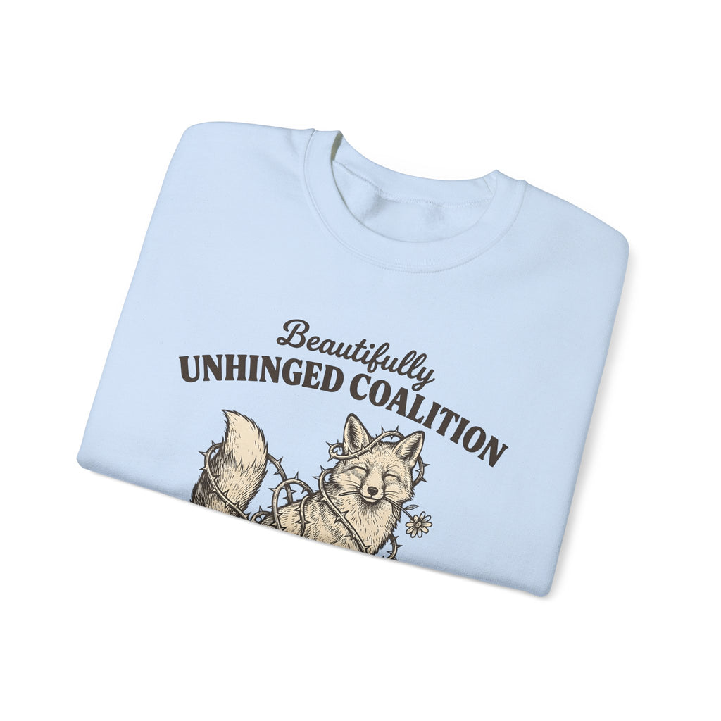 Fox Funny Creatures Gift Classic Fox Humor Fan Vintage Animal Doodle Floral Sweatshirt