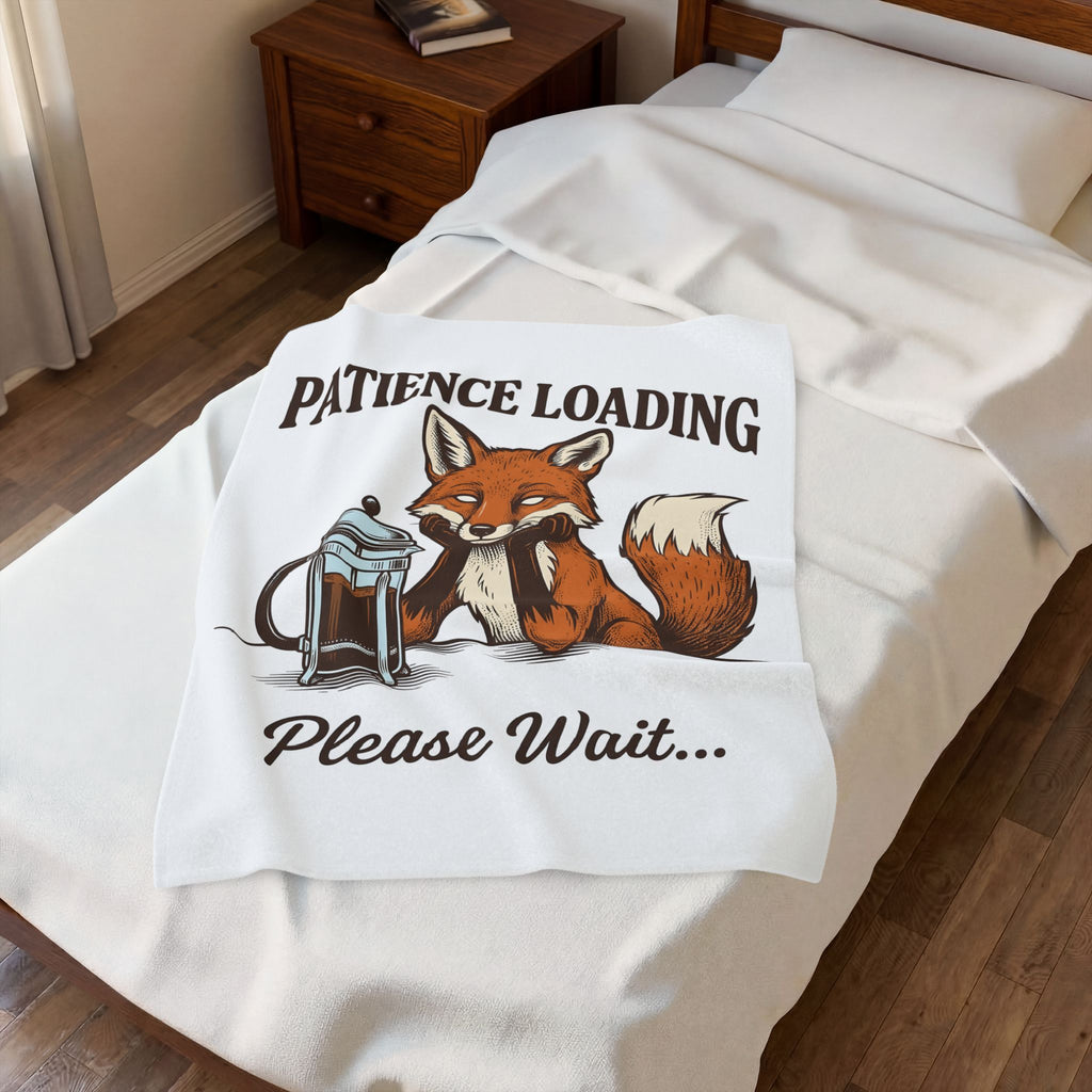 Fox Espresso Blanket Funny Wildlife Gift Women Retro Blanket Coffee Blanket Humor Fan Vintage Blanket Animal Graphic Sketch Coffee Maker Blanket