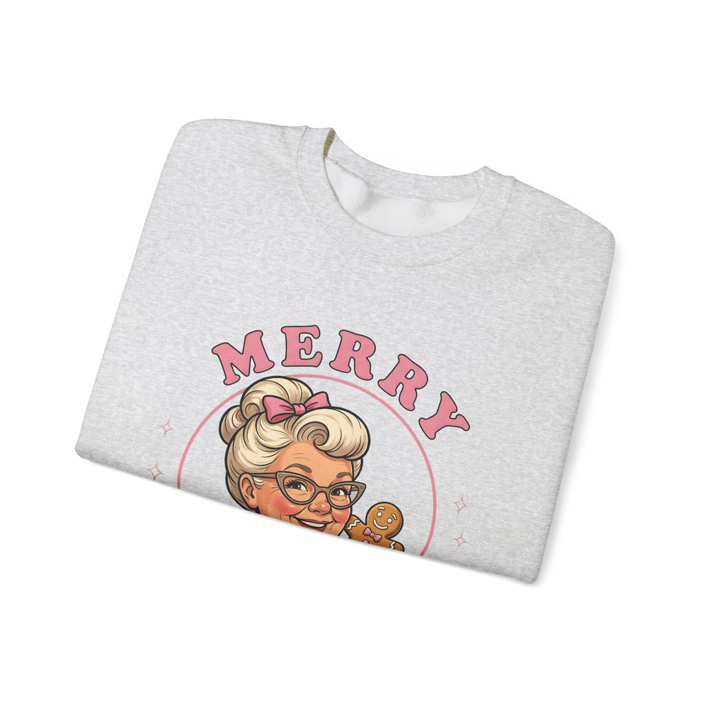 Grandma Cookie Christmas Pastry Gift Comic Cookie Christmas Fan Cartoon Bakery Vintage Sweatshirt
