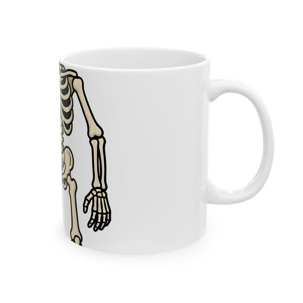 Skeleton Lantern Halloween Spooky Gift Vintage Jack O Lantern Horror Fan Creepy Hand Drawn Mug