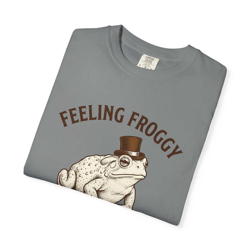 Toad Top Hat T-Shirt Funny Animal Gift Women Vintage T-Shirt Frog T-Shirt Humor Fan Retro T-Shirt Creature Graphic Hand Drawn Animal Humor T-Shirt