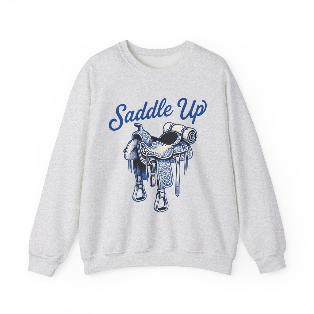 Western Saddle Cowgirl Western Gift Vintage Saddle Cowboy Fan Rodeo Country Hand Drawn Bedroll Sweatshirt