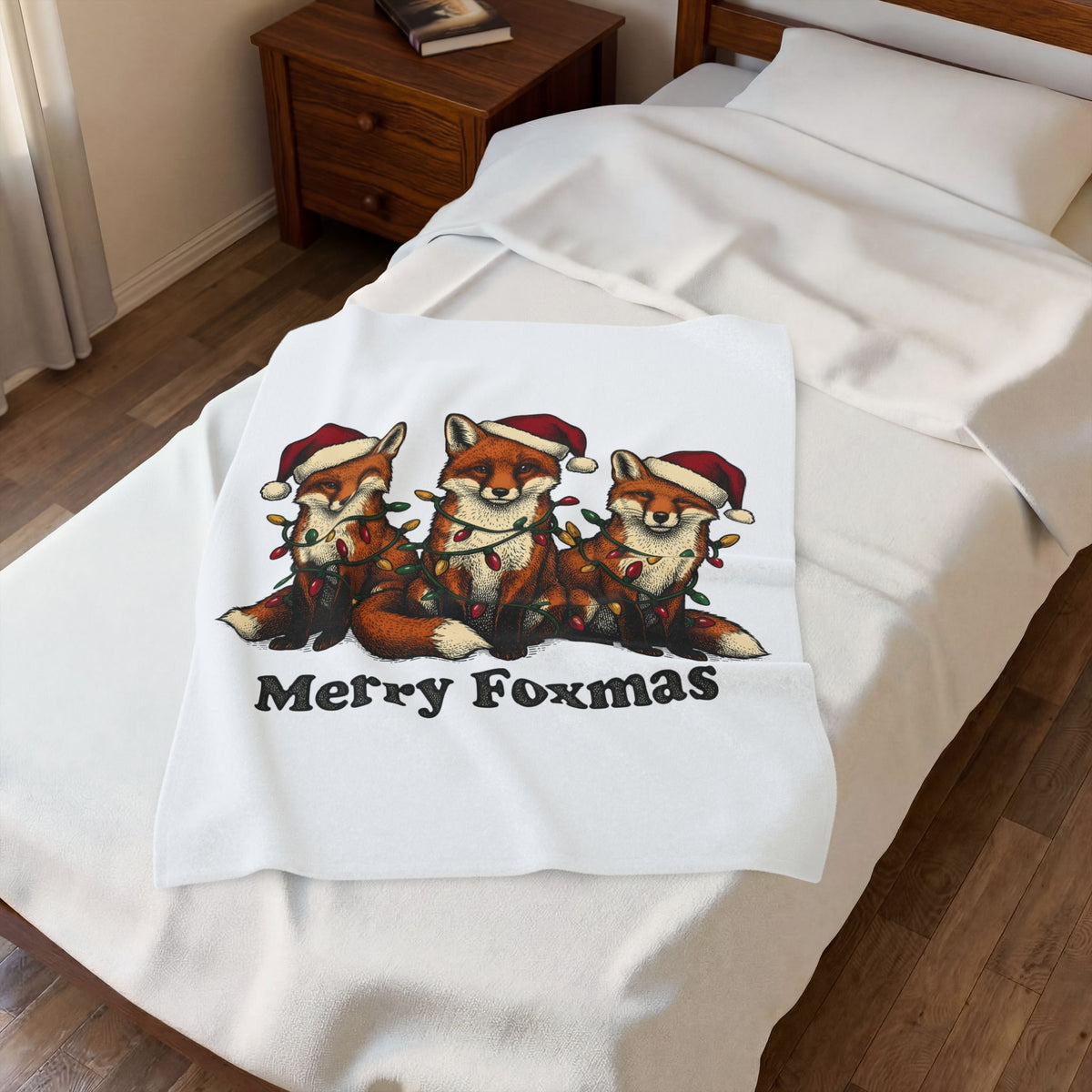 Fox Pack Blanket Christmas Critters Gift Women Cartoon Blanket Foxes Blanket