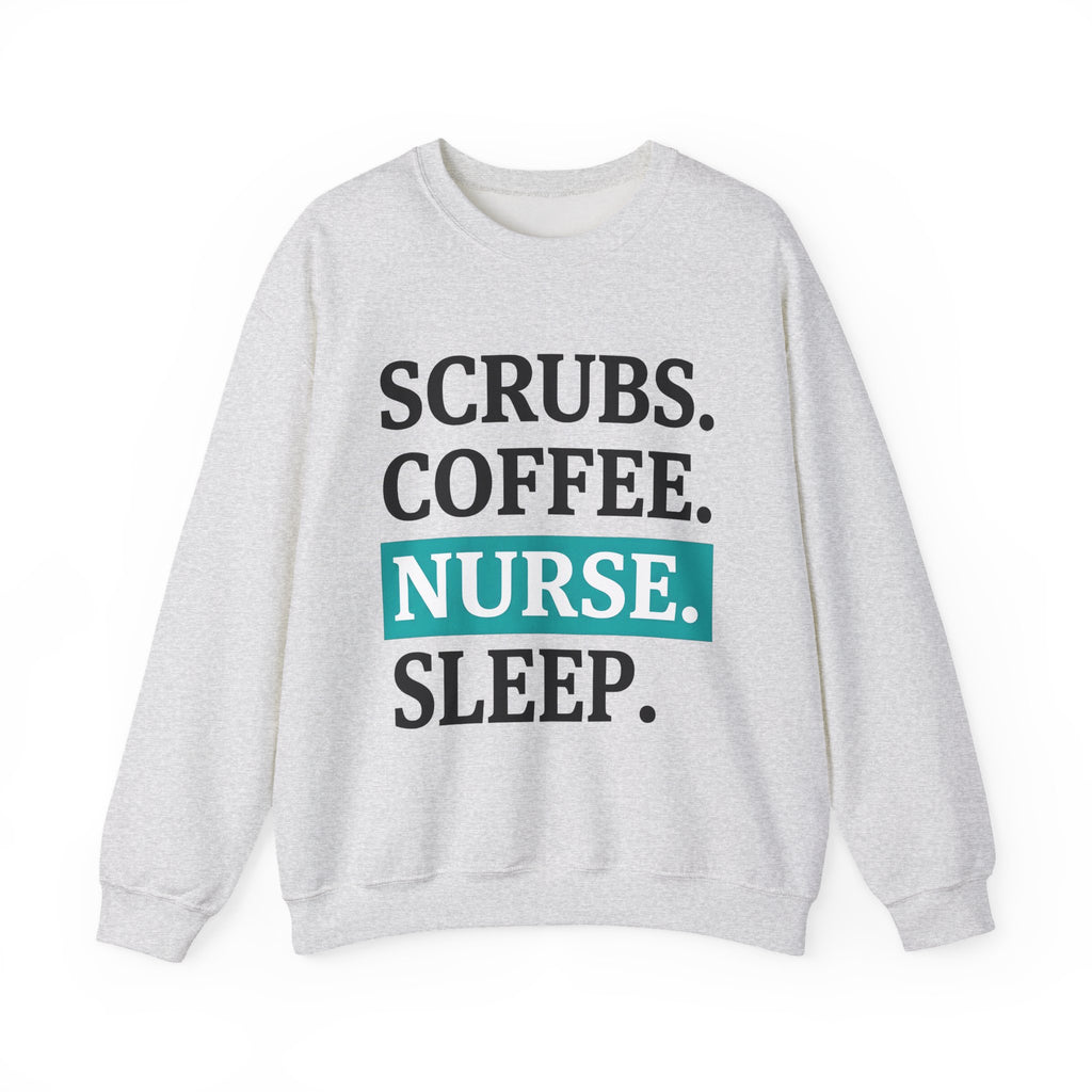 Coffee Cup Sweatshirt Nurse Humor Gift Women Modern Sweatshirt Sweatshirt Sweatshirt Rn Fan Contemporary Sweatshirt Funny Graphic Minimalist Teal Highlight Sweatshirt