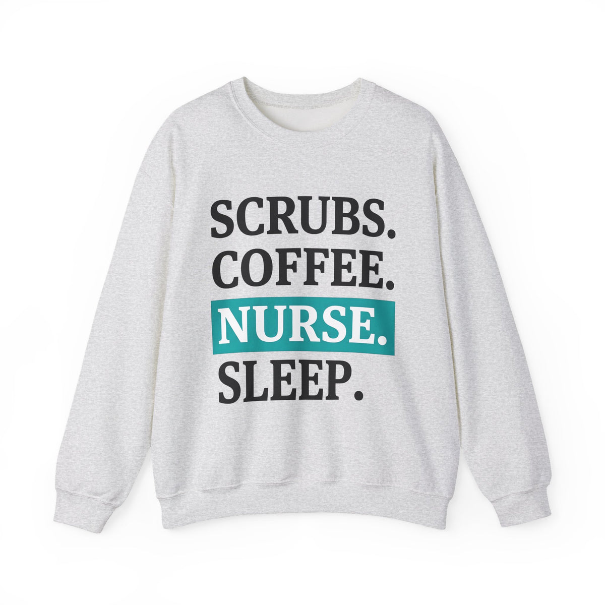 Coffee Cup Sweatshirt Nurse Humor Gift Women Modern Sweatshirt Sweatshirt Sweatshirt Rn Fan Contemporary Sweatshirt Funny Graphic Minimalist Teal Highlight Sweatshirt
