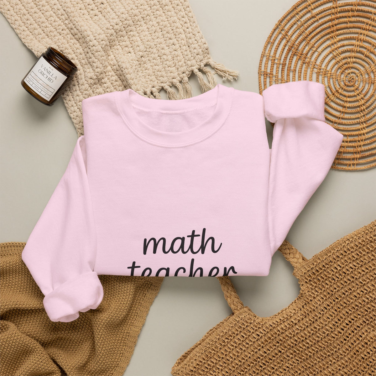 Math Tools Sweatshirt Teacher School Gift Women Cute Sweatshirt Geometry Sweatshirt Educator Enthusiast Adorable Sweatshirt Classroom Graphic Hand Drawn Daisy