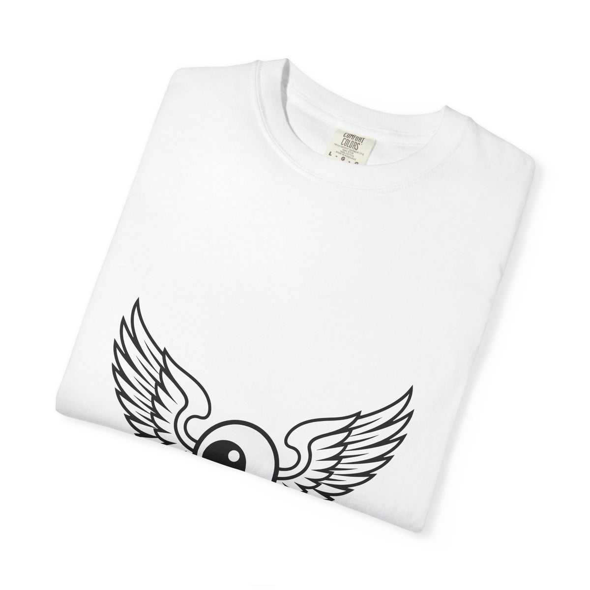 Winged Eye T-Shirt Cute Mythical Gift Women Outline Drawing T-Shirt Eye Symbol T-Shirt Adorable Fan Symbolic T-Shirt Magical Graphic Basic Wings