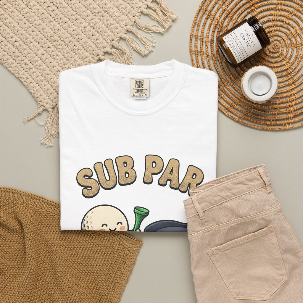 Golf Ball Club T-Shirt Golf Humor Gift Women Cartoon T-Shirt Golf Club T-Shirt Golfer Fan Comic T-Shirt Funny Graphic Retro Grass T-Shirt