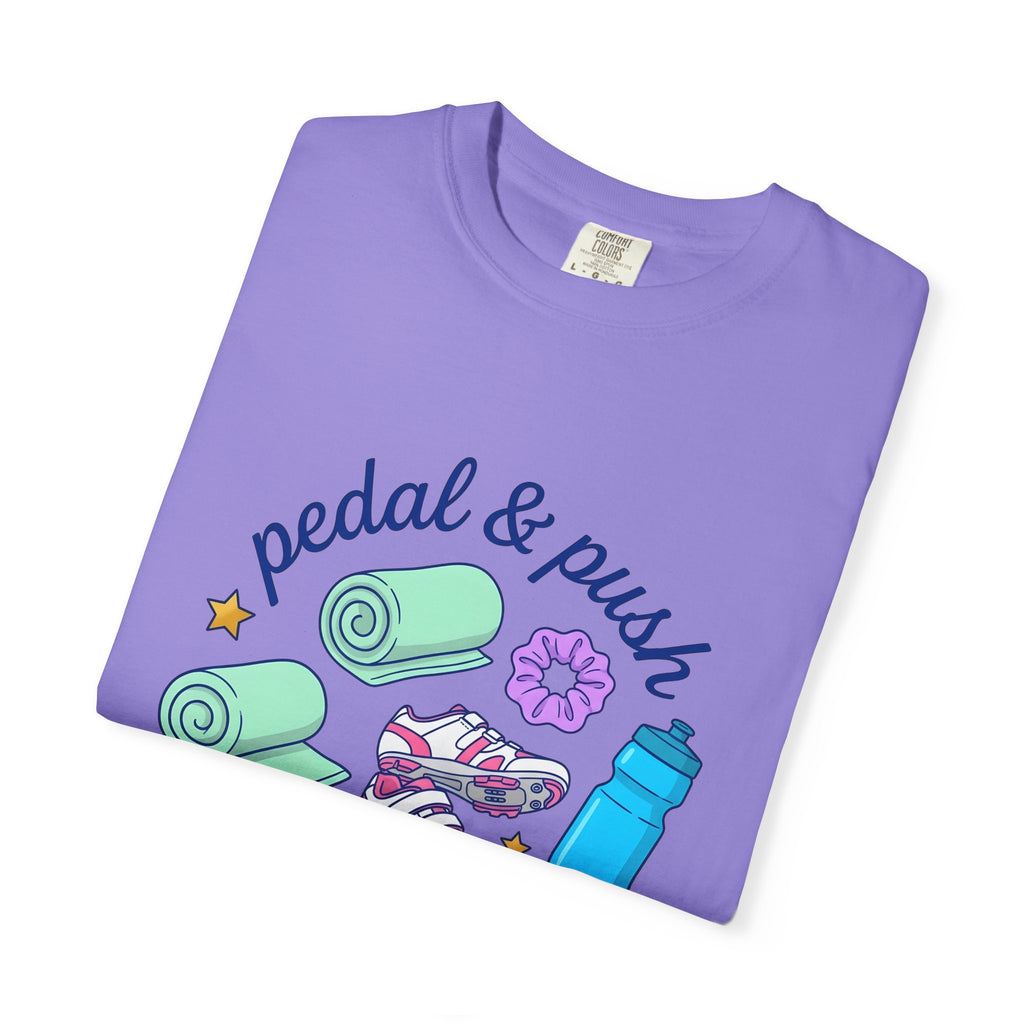 Bike Outfit T-Shirt Sports Exercise Gift Women Toon T-Shirt Cycling T-Shirt Athlete Enthusiast Cartoon T-Shirt Fitness Graphic Old School Gym Mat