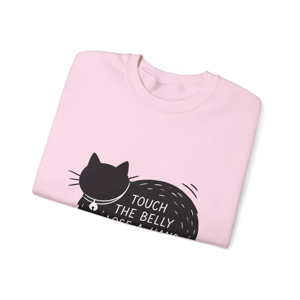 Black Feline Sweatshirt Cat Fun Gift Women Flat Sweatshirt Cat Sweatshirt Cat Fan Minimalist Sweatshirt Humorous Graphic Chic Pendant Sweatshirt