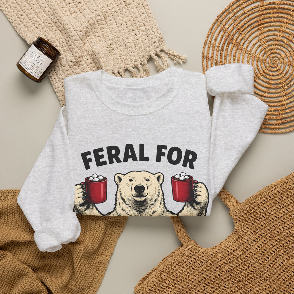 White Bear Holiday Frost Gift Rustic Polar Bear Christmas Fan Winter Cartoon Tea Mug Sweatshirt