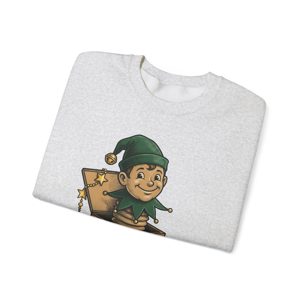 Elf Jack In The Box Christmas Holiday Gift Vintage Jack In The Box Christmas Sweatshirt