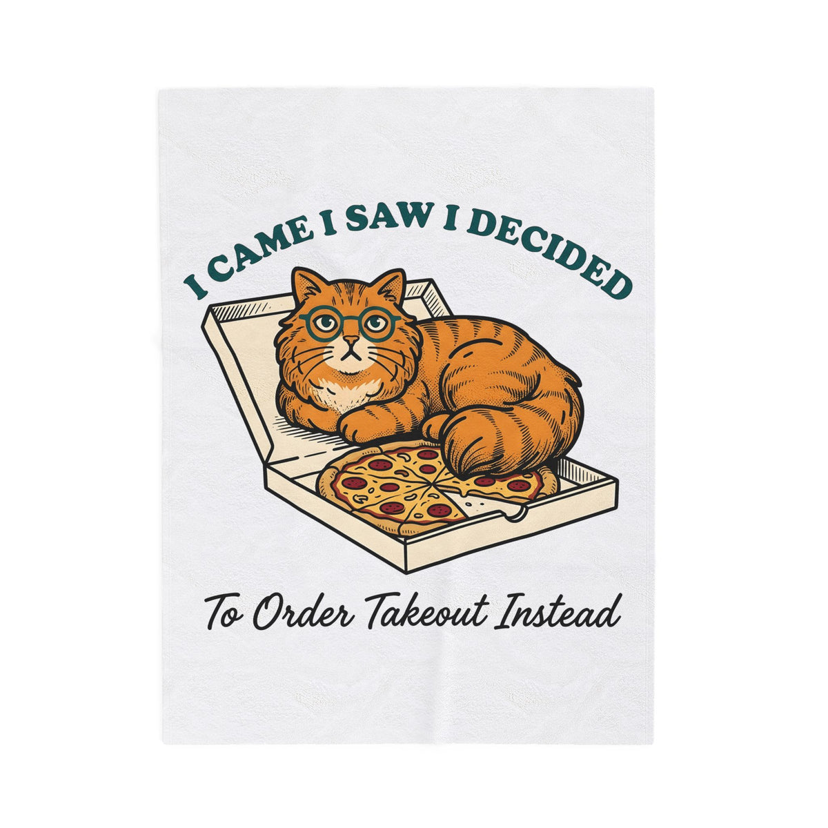 Feline Slice Blanket Cat Meals Gift Women Retro Blanket Cat Blanket Cat Fan Vintage Blanket Dinner Graphic Throwback Eyewear Blanket