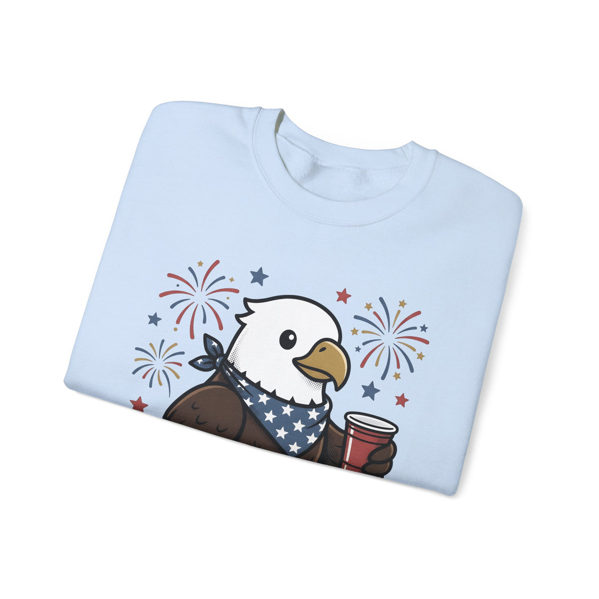 Bald Eagle Sweatshirt 4th Of July Usa Gift Women Comic Sweatshirt Eagle Sweatshirt Independence Day Fan Cartoon Sweatshirt American Graphic Vintage Fireworks
