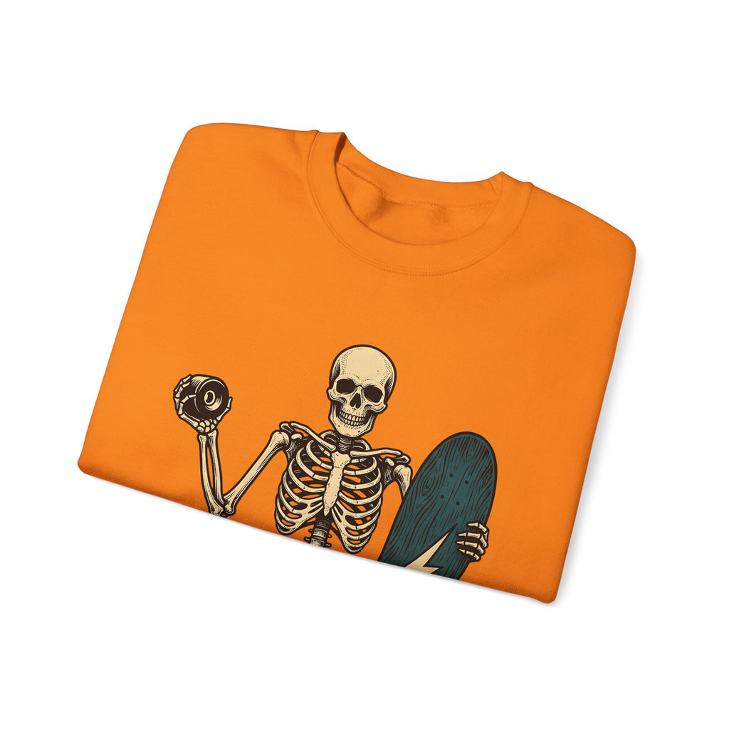 Bony Skateboarder Sweatshirt Sports Training Gift Women Line Art Sweatshirt Skateboarder Sweatshirt Athlete Enthusiast Illustration Design Workout Classic