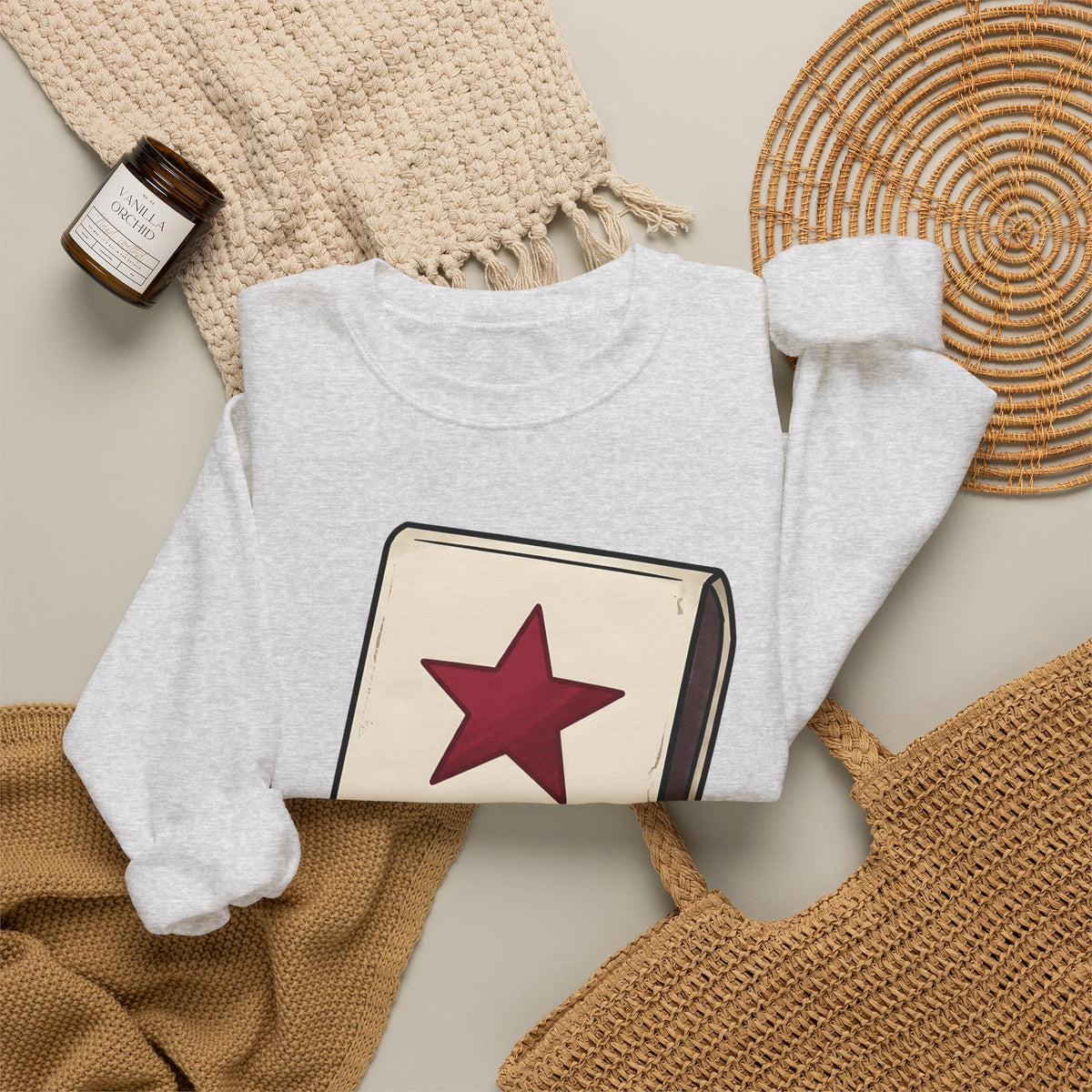 Matchbook Illustration Sweatshirt Cute Quote Gift Women Sketch Sweatshirt Matchcover Sweatshirt Kawaii Fan Doodle Sweatshirt Inspirational Graphic Simple Star