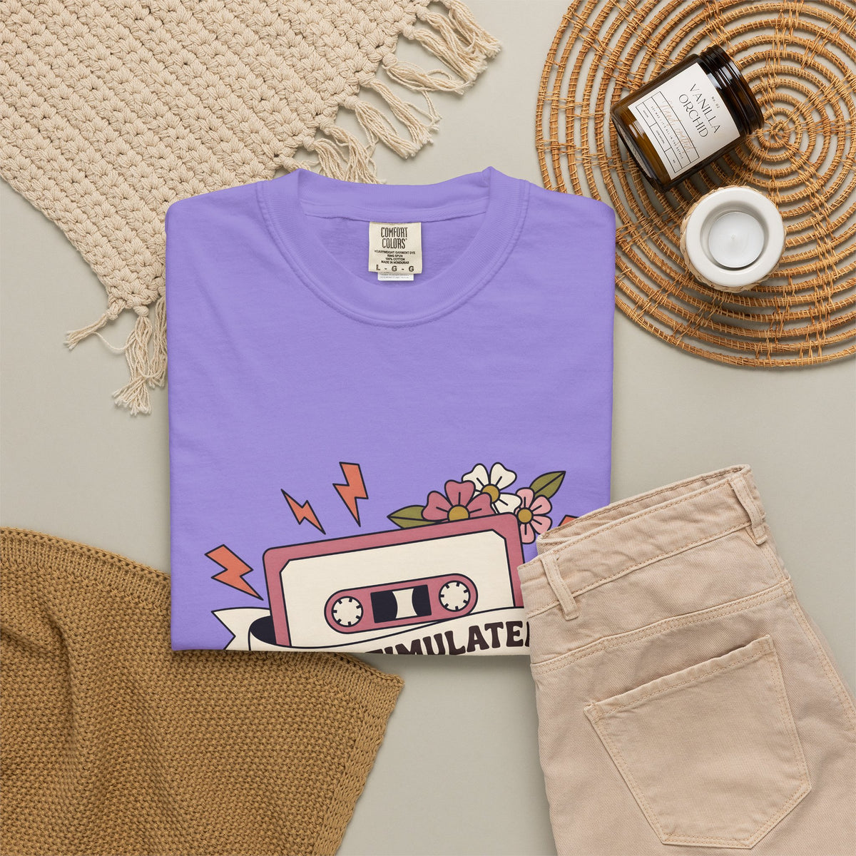 Cassette Tape T-Shirt Mom Music Gift Women Boho T-Shirt Mix Tape T-Shirt Mother Fan Vintage T-Shirt Music Graphic Retro Flowers T-Shirt