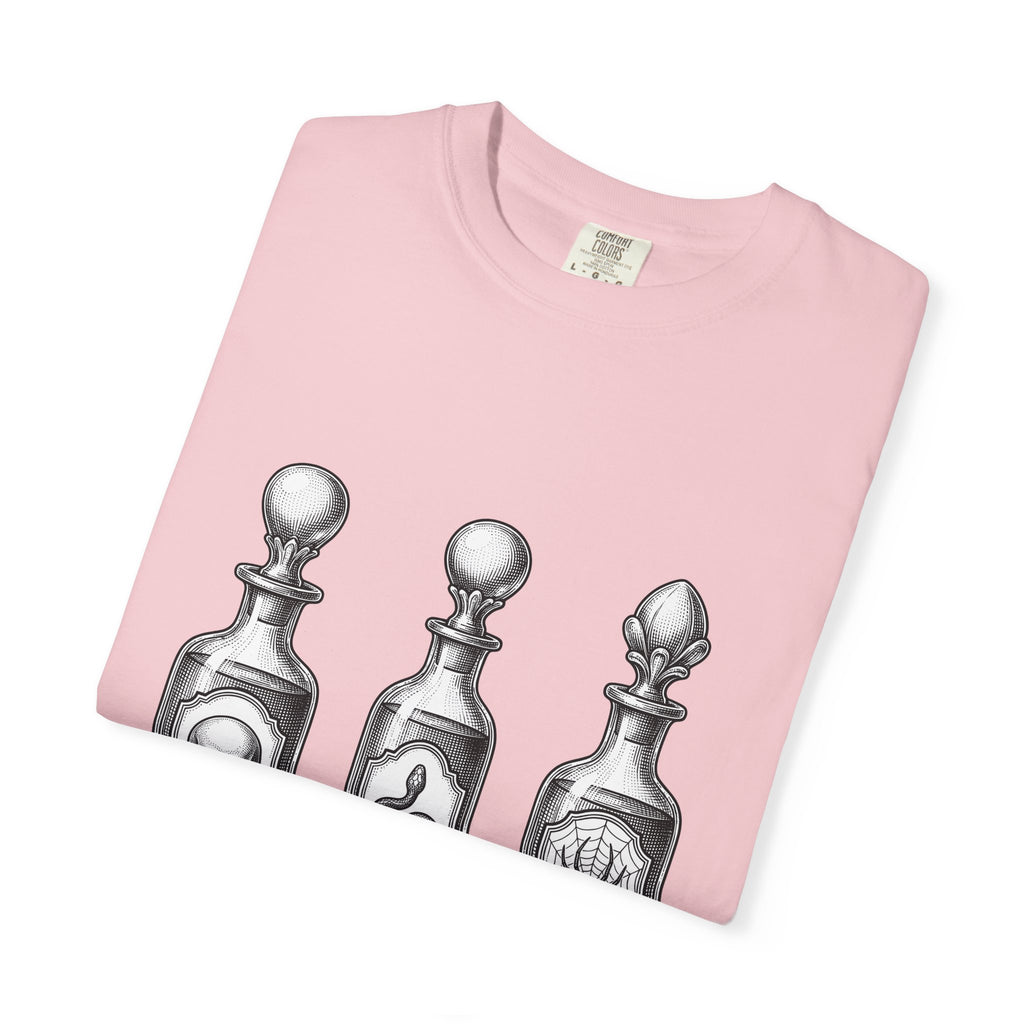 Elixir Jars T-Shirt Boho Chic Party Gift Women Hand Drawn T-Shirt Apothecary Jars T-Shirt Bohemian Fan Illustrated T-Shirt Rave Graphic Macabre