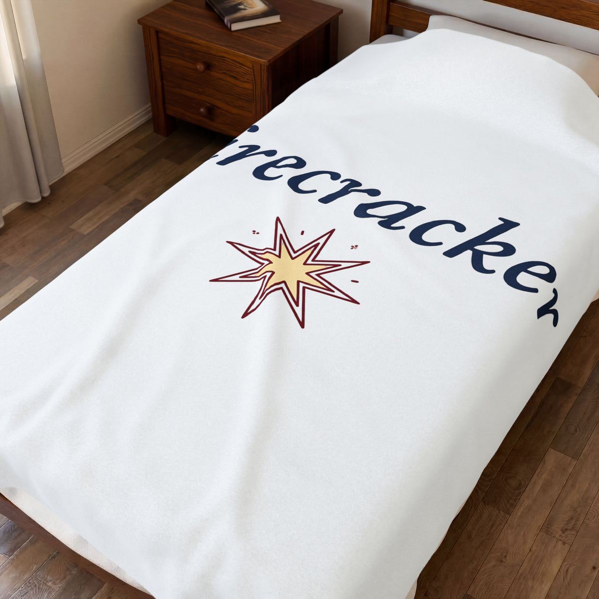 Star Burst Holiday Patriotic Gift Playful Explosion Christmas Fan Firework Minimalist Spark Blanket