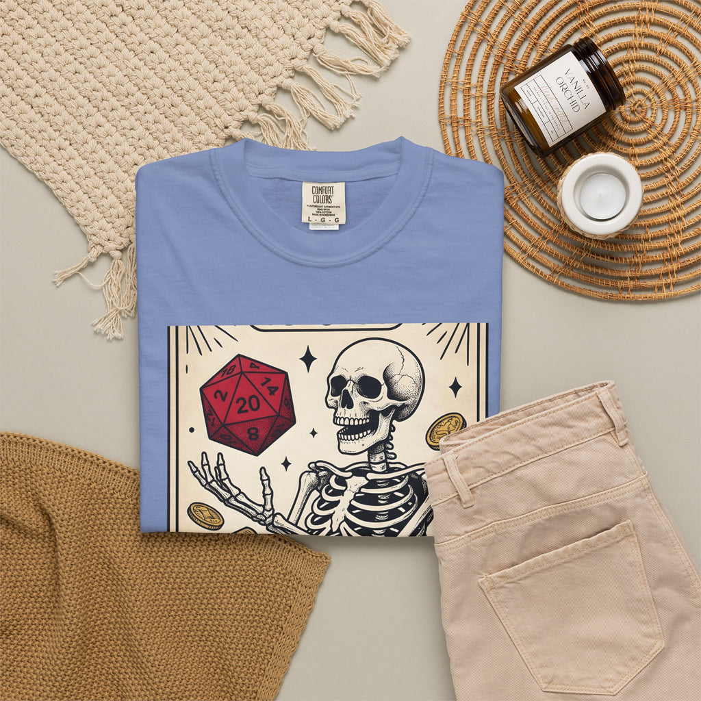 Skull Tarot Card T-Shirt Tabletop Gaming Roleplaying Gift Women Dark T-Shirt Tarot Card T-Shirt Gamer Fan Gothic T-Shirt Rpg Graphic Retro Game