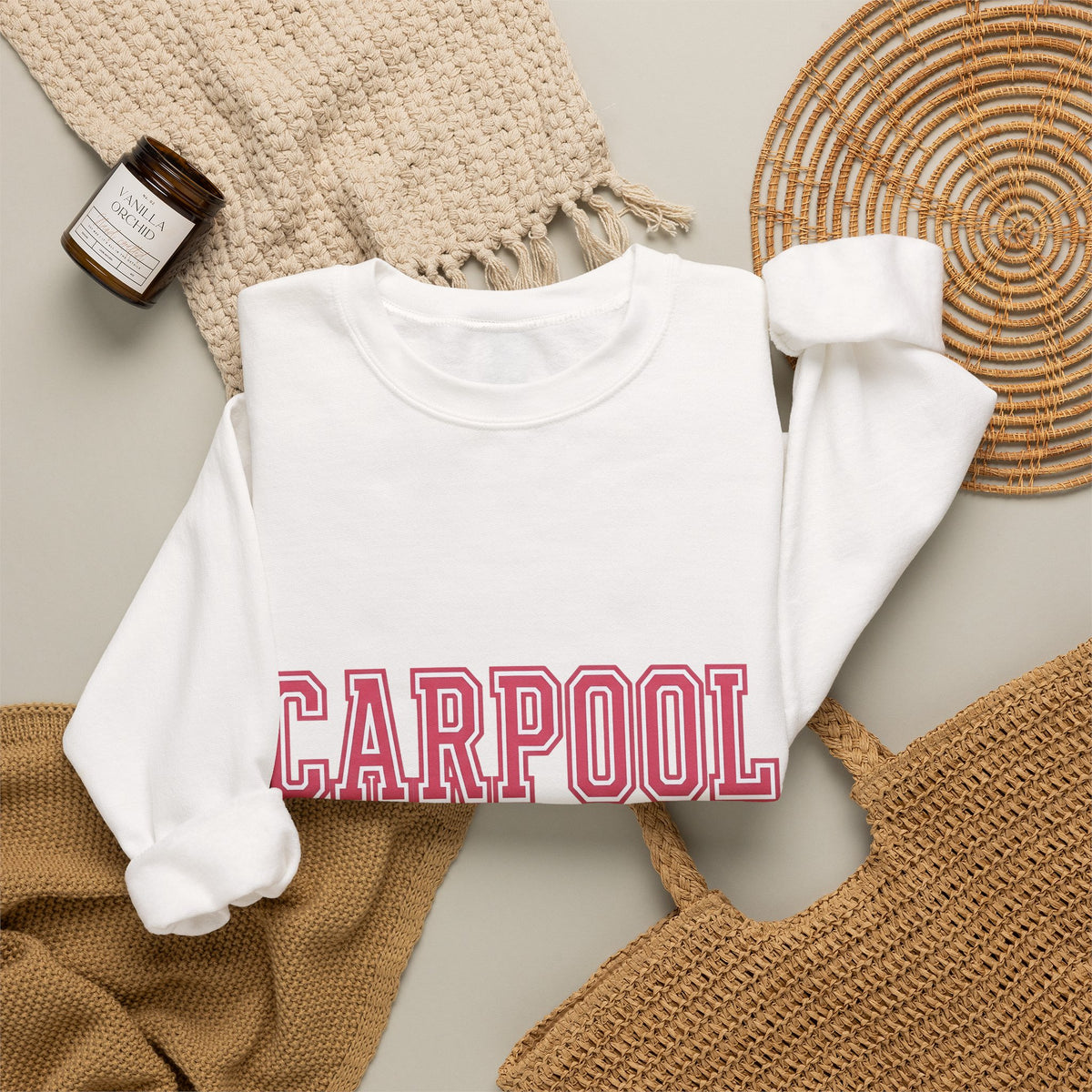 Varsity Text Moms Parenting Gift Bold Lettering Motherhood Fan Typography Parenting Retro School Sweatshirt