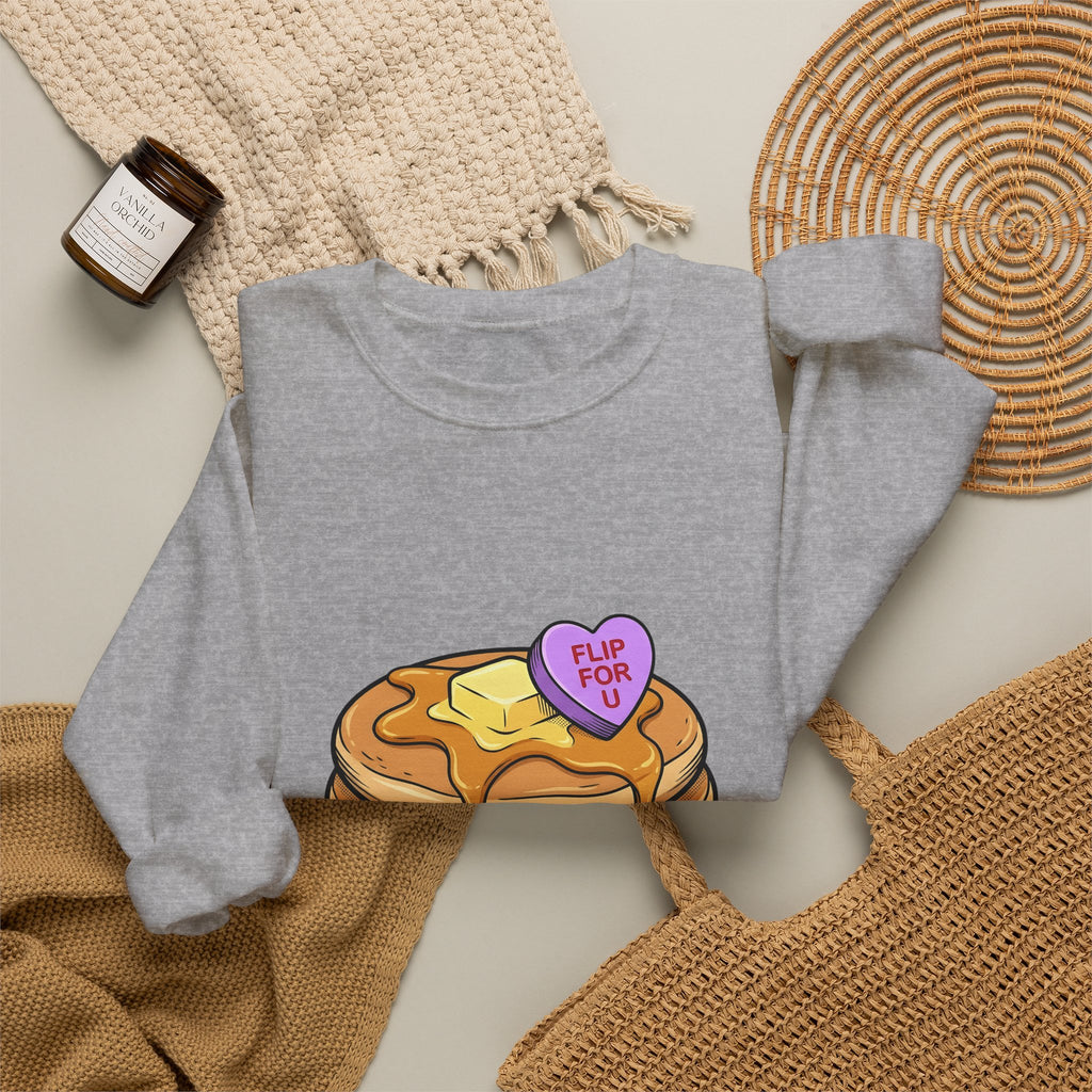Pancakes Pile Sweatshirt Desserts Brunch Gift Women Comic Sweatshirt Pancake Stack Sweatshirt Sweets Fan Cartoon Sweatshirt Breakfast Graphic Design Graphic