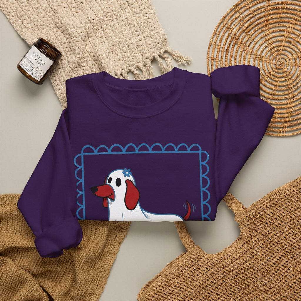 Dachshund Ghost Halloween Dog Gift Cartoon Wiener Sweatshirt