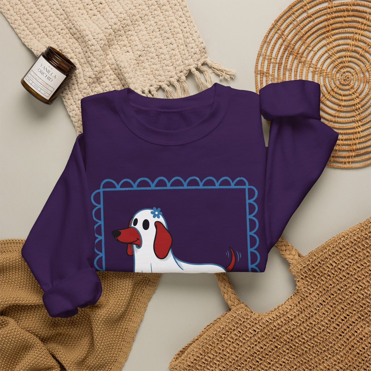 Dachshund Ghost Halloween Dog Gift Cartoon Wiener Sweatshirt