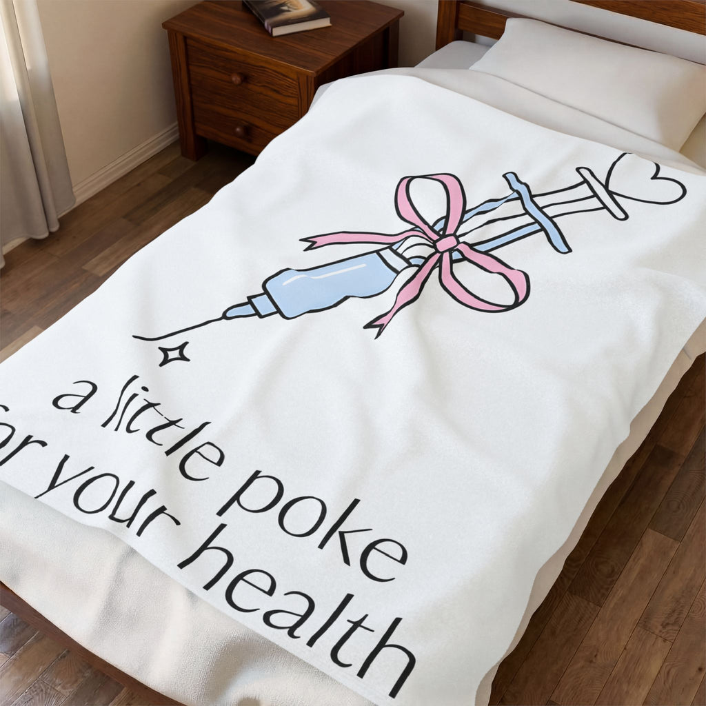 Syringe Illustration Blanket Nurse Healthcare Gift Women Cute Blanket Injection T-Sh