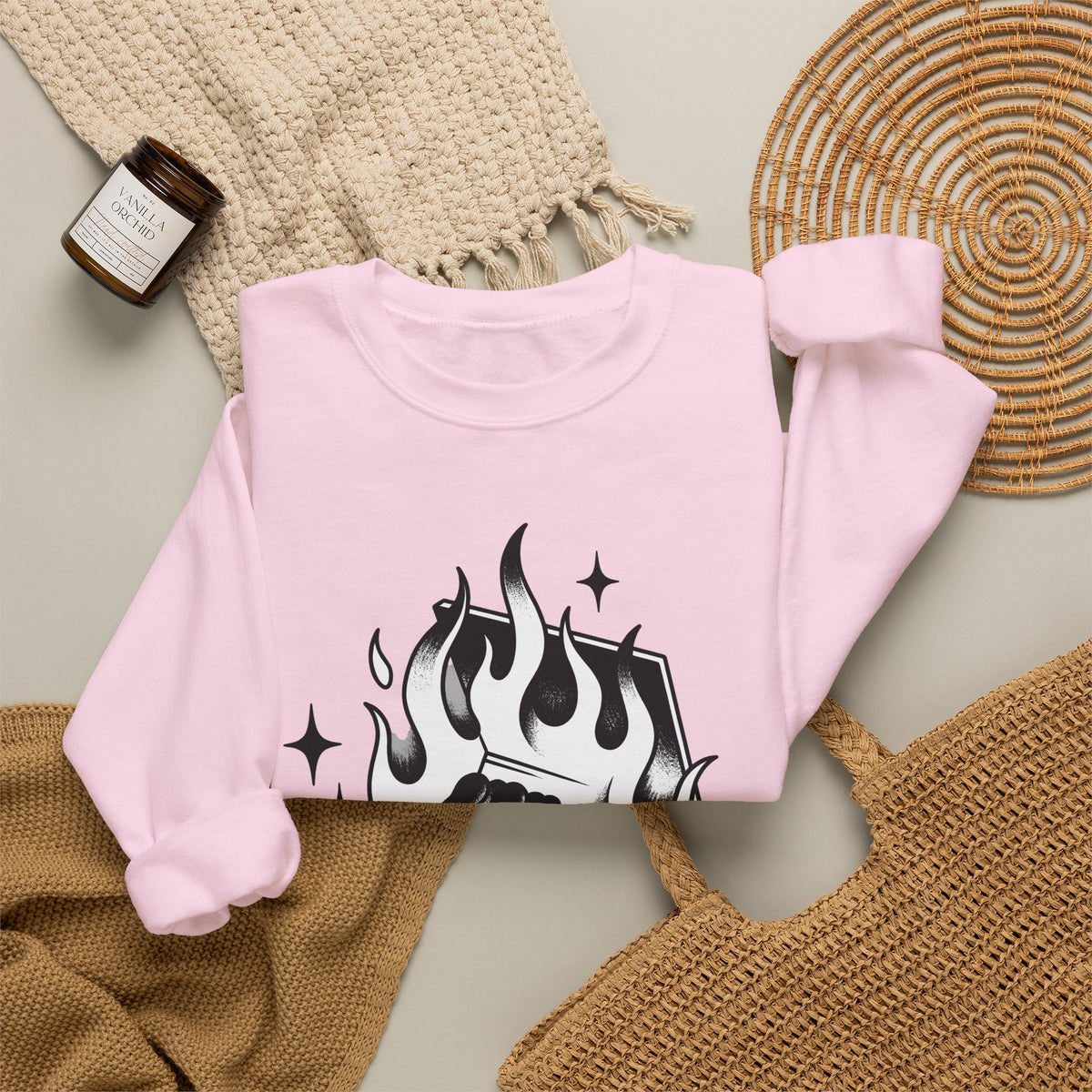 Lit Matchbox Sweatshirt Retro Amulet Gift Women Traditional Sweatshirt Matchbox Sweatshirt Retro Fan Matchstick Sweatshirt Charm Graphic Antique Twinkles