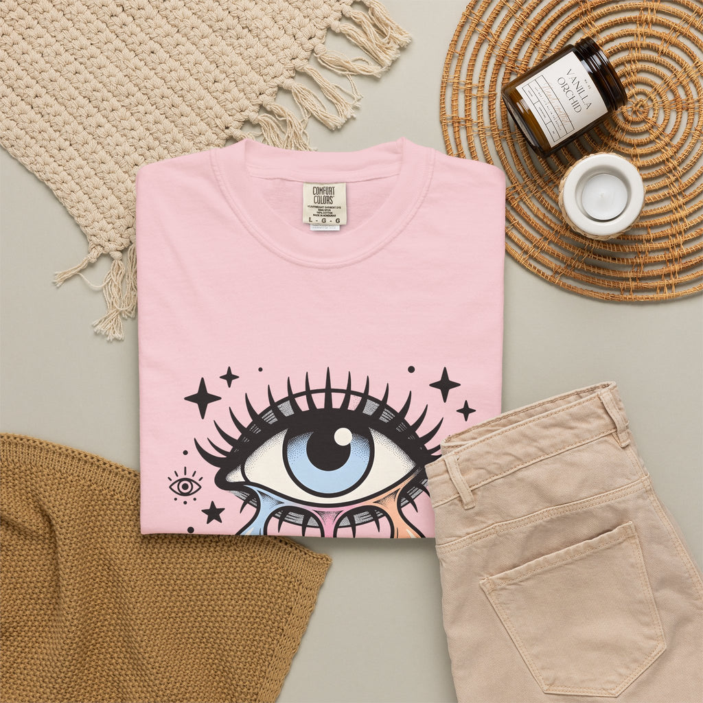 Magical Eye T-Shirt Boho Chic Meditation Gift Women Tribal T-Shirt Third Eye T-Shirt Bohemian Enthusiast Primitive T-Shirt Mindfulness Graphic