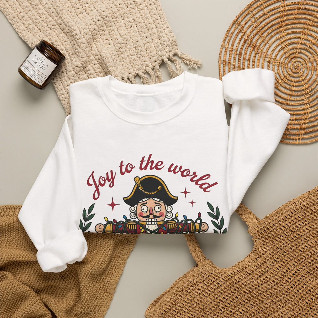 Nutcracker Illustration Sweatshirt Christmas Comedy Gift Women Caricature Sweatshirt Christmas Soldier Sweatshirt Xmas Fan Cartoon Sweatshirt Humor Graphic