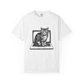 Orange Cat T-Shirt Cat Gadgets Gift Women Classic T-Shirt Kitty T-Shirt Cat Fan Retro T-Shirt Tech Graphic Doodle Notebook T-Shirt