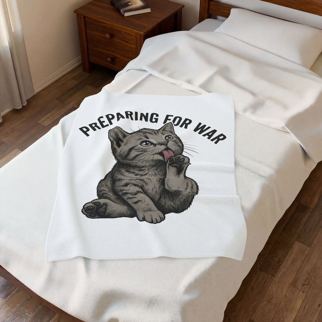 Striped Cat Cat Jokes Gift Sketch Tabby Cat Feline Fan Drawing Retro Claw Blanket