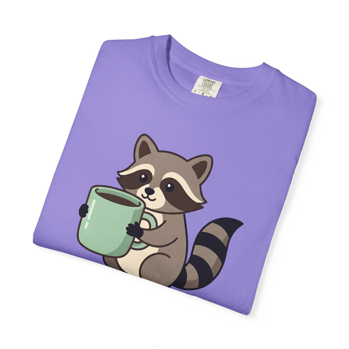 Raccoon Coffee T-Shirt Nurses Coffee Gift Women Cute T-Shirt Coffee T-Shirt Nurse Enthusiast Adorable T-Shirt Caffeinated Graphic Coffee